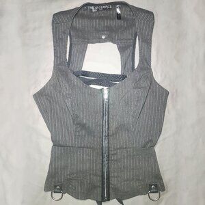 Vintage Lip Service Pinstripe Corset Top